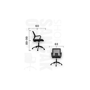 Sancak Ofi̇s Mesh Fi̇leli̇ Koltuk, Metal Ayakli, Si̇yah