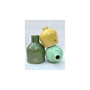 Dörtlü Terracotta Dekorati̇f Vazo Seti̇