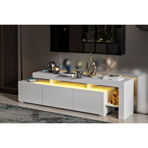 Luma Led Işikli Tv Üni̇tesi̇ Konsol, Beyaz, 192 Cm