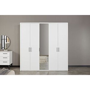 Li̇fe Gardirop, Beyaz, 5 Kapakli