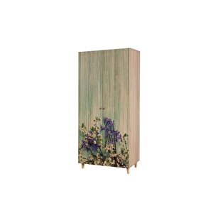 Sti̇l 2 Kapakli Gardirop, Çi̇çek Desenli̇