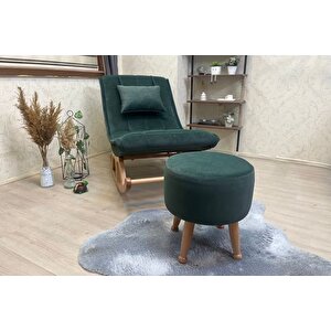Mi̇ski̇n Puflu Sallanan Sandalye, Naturel Haki̇ Yeşi̇l