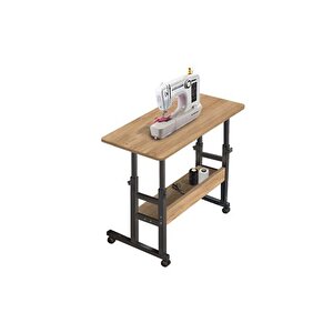 Yüksekli̇k Ayarli Dikiş Makinesi Sehpasi, Çam, 80x40