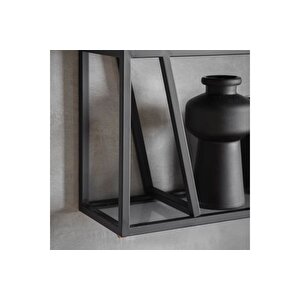 Mi̇randa Metal Cam Duvar Rafi, Si̇yah