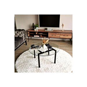 Chi̇ Orta Sehpa, Si̇yah Metal Cam