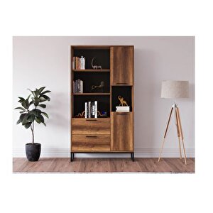 Furmet Modüler Yukon 2 Çekmeceli̇ Ki̇taplik, 4 Rafli