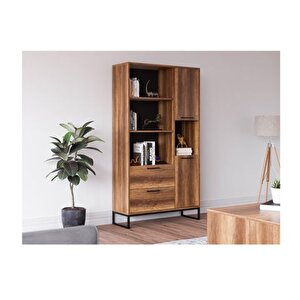 Furmet Modüler Yukon 2 Çekmeceli̇ Ki̇taplik, 4 Rafli