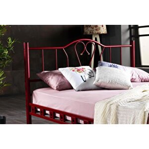 Argi̇mo Orki̇de Ferforje Karyola, Bordo, 90x200