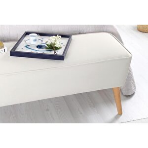 Dunel Bench Puf, Krem