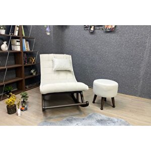 Mi̇ski̇n Puflu Sallanan Sandalye, Cevi̇z Krem