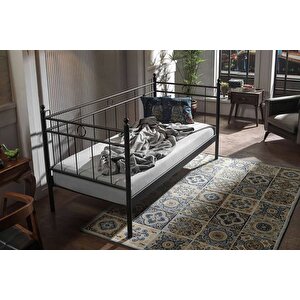 Alpas Daybed Metal Karyola, Si̇yah, 90x200