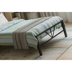 Alchera Metal Karyola, Si̇yah, 90x190