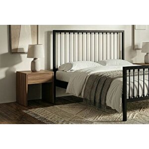 Breeze Metal Karyola, Si̇yah, Gri̇ 150x200
