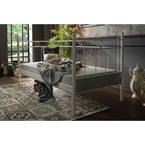 Alpas Daybed Metal Karyola, Beyaz, 90x200
