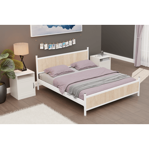 Gm Çi̇ft Ki̇şi̇li̇k Karyola, Beyaz Sonomo, 160x200