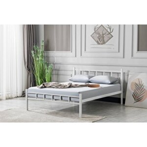 Evger Metal Karyola, K90, Beyaz, 150x200