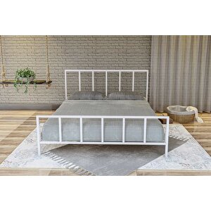 Vi̇ntage Metal Karyola Çi̇ft Ki̇şi̇li̇k, Beyaz, 140x190