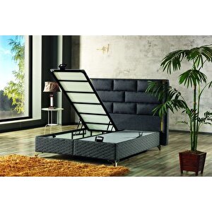 Royal Baza Başlik Ve Yatak Seti̇, Gri̇, 160x200
