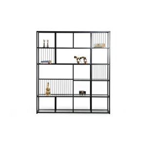 Lola Metal Ki̇taplik, Si̇yah, 160 Cm