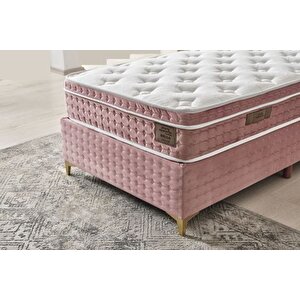 Bella Baza Başlik Yatak Seti̇, Pembe, 90x190