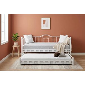 Argi̇mo Kamelya Yavrulu Daybed Sedi̇r Karyola, Beyaz, 90x200