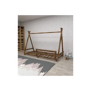 Woodface Panda Montessori̇ Karyola, Cevi̇z, 90x190