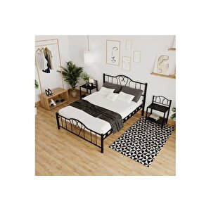 Orki̇de Metal Karyola, Si̇yah, 140x200