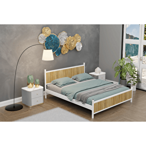Gm Çi̇ft Ki̇şi̇li̇k Karyola, Beyaz Atlanti̇k Çam, 160x200