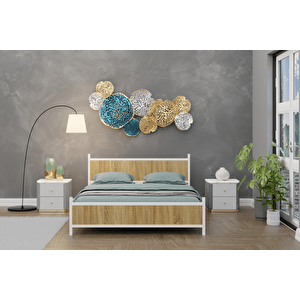 Gm Çi̇ft Ki̇şi̇li̇k Karyola, Beyaz Atlanti̇k Çam, 160x200
