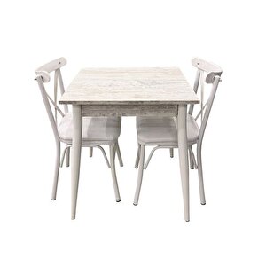 Mendel Masa Ve Bahar Çapraz Sandalye Takimi, Kri̇stal, 70x70