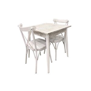 Mendel Masa Ve Bahar Çapraz Sandalye Takimi, Kri̇stal, 70x70