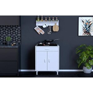 Doqu M Ocak Alti Tüp Gözlü Set, 48 Cm, Askili Rafli