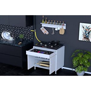 Qplas Xxxl Ocak Alti 1 Rafli Set, 56 Cm, Askili Rafli