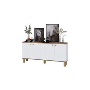 Laya Bohem Ayakli Çok Amaçli Dolap, Konsol, 150 Cm, Çam Beyaz
