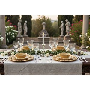 Cori̇nth Yemek Takimi, Üçlü Set, 1 Ki̇şi̇li̇k, Koton Krem