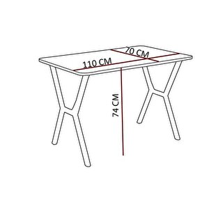 Eli̇s Mutfak Masasi, Cevi̇z, 70x110
