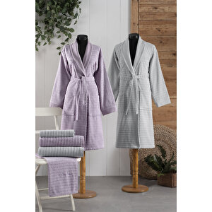 Wave Soft Aile Seti Lila - Gri