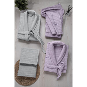 Wave Soft Aile Seti Lila - Gri