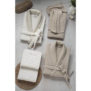 Wave Soft Aile Seti Krem - Vizon