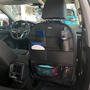 Dacia Dokker Deri Koltuk Arkası Düzenleyici Koruyucu Siyah 2 Adet Scrr