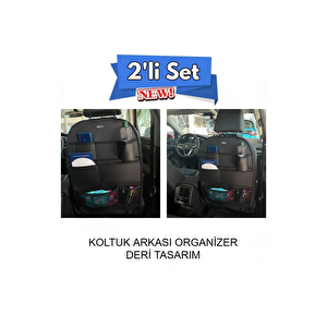Ford Transit Deri Koltuk Arkası Düzenleyici Koruyucu Siyah 2 Adet Scrr