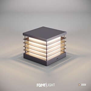Postila 30 cm LED Set Üstü Bahçe Aydınlatma Armatürü Antrasit Alüminyum IP65 Bahçe Duvar Aydınlatması 4000 Kelvin
