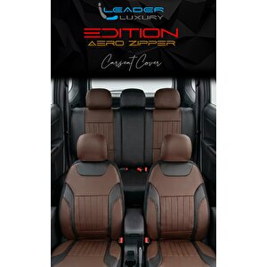 Jaguar Xj Full Deri Oto Koltuk Kılıfı Ön Arka Set Kahverengi Edition Fs