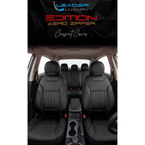 Fiat Punto Grande Full Deri Oto Koltuk Kılıfı Ön Arka Set Siyah Edition Fs