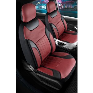 İnfiniti Ex30d Full Deri Oto Koltuk Kılıfı Ön Arka Set Bordo Edition Scr