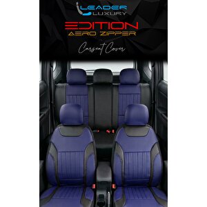 Chevrolet Lacetti Hatchback Full Deri Oto Koltuk Kılıfı Ön Arka Set Lacivert Edition Scr