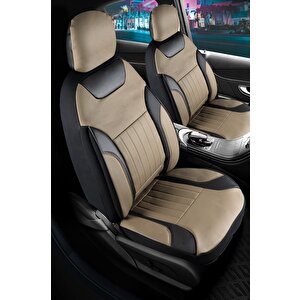 Bmw 3 Serisi 320d Xdrive Full Deri Oto Koltuk Kılıfı Ön Arka Set Bej Siyah Edition Scr