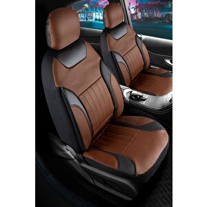 Dacia Sandero Stepway Full Deri Oto Koltuk Kılıfı Ön Arka Set Tarçın Edition Scr