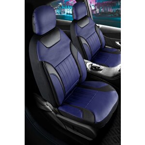Peugeot 308 Hatchback 2017-21 Full Deri Oto Koltuk Kılıfı Ön Arka Set Lacivert Edition Scr
