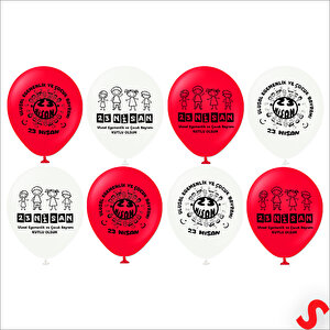 23 Nisan Kutlu Olsun Pastel Balon - 23 Cm X 8 Adet